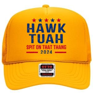 Hawk Tuah Retro 24 High Crown Mesh Back Trucker Hat