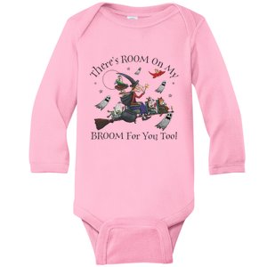 Halloween ThereS Room On My Broom For You Too Teacher Baby Long Sleeve Bodysuit