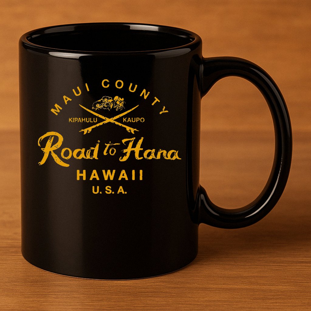 Hawaii The Road To Hana Maui Hawaiian 11oz C Handle Ceramic Mug