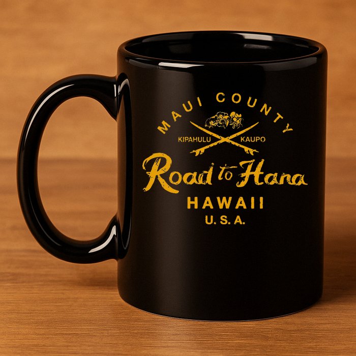 Hawaii The Road To Hana Maui Hawaiian 11oz C Handle Ceramic Mug