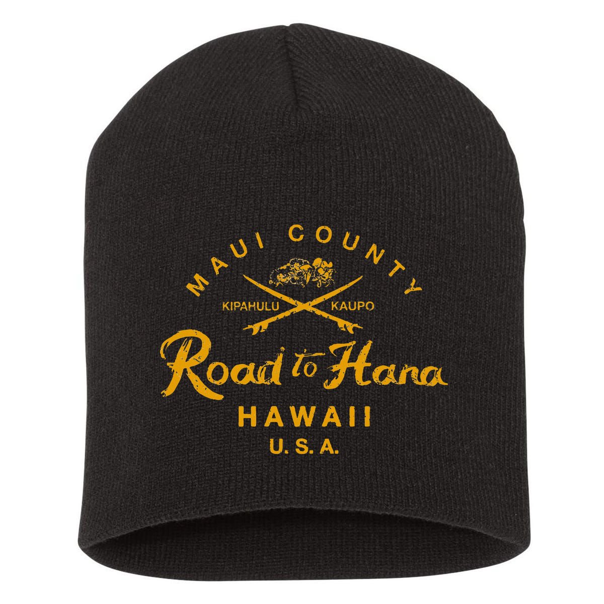 Hawaii The Road To Hana Maui Hawaiian Short Acrylic Beanie