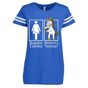 History Teacher Regular Unicorn Team Funny Gift Enza Ladies Jersey Football T-Shirt