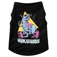 Hunkasaurus T rex Dinosaur Funny Gym & Workout Doggie Tank