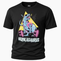 Hunkasaurus T rex Dinosaur Funny Gym & Workout Cooling Performance Crew T-Shirt