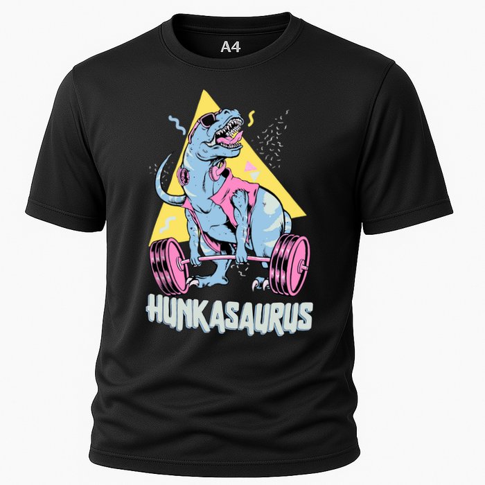 Hunkasaurus T rex Dinosaur Funny Gym & Workout Cooling Performance Crew T-Shirt