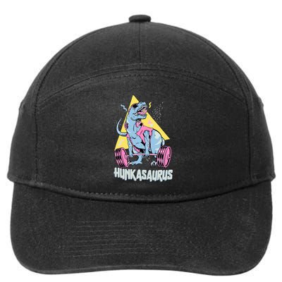 Hunkasaurus T rex Dinosaur Funny Gym & Workout 7-Panel Snapback Hat