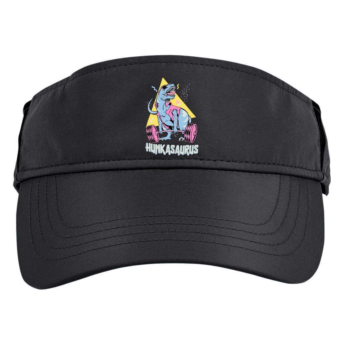 Hunkasaurus T rex Dinosaur Funny Gym & Workout Adult Drive Performance Visor