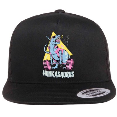 Hunkasaurus T rex Dinosaur Funny Gym & Workout Flatbill Hat