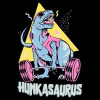 Hunkasaurus T rex Dinosaur Funny Gym & Workout Magnet