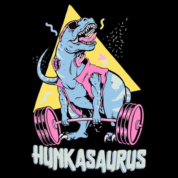 Hunkasaurus T rex Dinosaur Funny Gym & Workout Magnet