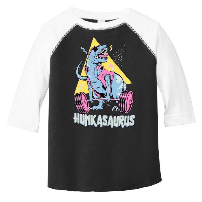 Hunkasaurus T rex Dinosaur Funny Gym & Workout Toddler Fine Jersey T-Shirt