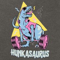 Hunkasaurus T rex Dinosaur Funny Gym & Workout Cotton Canvas Backpack