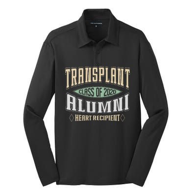 Heart Transplant Recipient A 2020 Transplant Alumni Vintage Silk Touch Performance Long Sleeve Polo