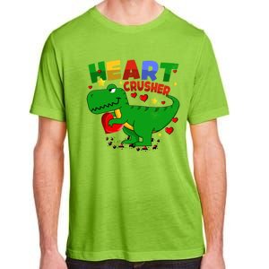 Heart T Rex Crusher Dinosaur Valentines Day Gift Adult ChromaSoft Performance T-Shirt