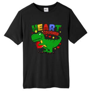 Heart T Rex Crusher Dinosaur Valentines Day Gift Tall Fusion ChromaSoft Performance T-Shirt