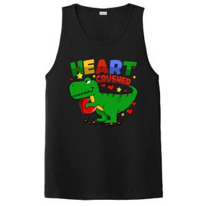 Heart T Rex Crusher Dinosaur Valentines Day Gift PosiCharge Competitor Tank