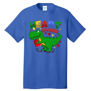 Heart T Rex Crusher Dinosaur Valentines Day Gift Tall T-Shirt