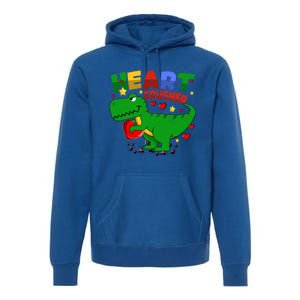 Heart T Rex Crusher Dinosaur Valentines Day Gift Premium Hoodie