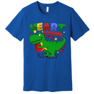 Heart T Rex Crusher Dinosaur Valentines Day Gift Premium T-Shirt