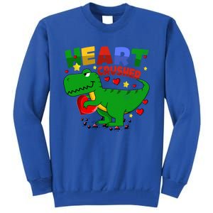 Heart T Rex Crusher Dinosaur Valentines Day Gift Tall Sweatshirt