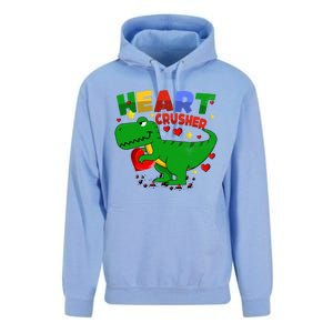 Heart T Rex Crusher Dinosaur Valentines Day Gift Unisex Surf Hoodie