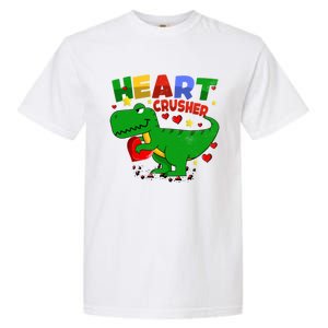 Heart T Rex Crusher Dinosaur Valentines Day Gift Garment-Dyed Heavyweight T-Shirt