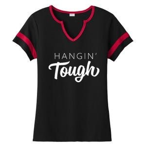 Hangin Tough Retro 80s Gift Ladies Halftime Notch Neck Tee