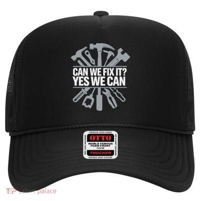 Handyman Tools Repairman Funny Handyman Gift High Crown Mesh Back Trucker Hat