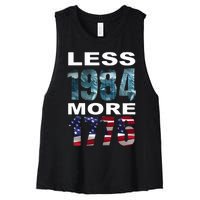 Hirez The Rapper Less 1984 More 1776 Women's Racerback Cropped Tank