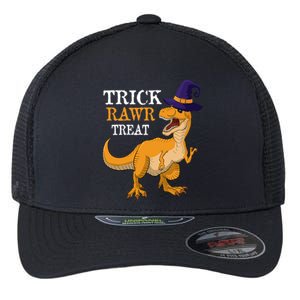 Halloween T Rex Dinosaur Trick Rawr Treat Meaningful Gift Flexfit Unipanel Trucker Cap