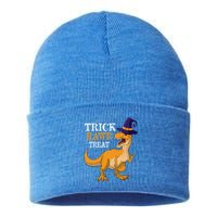 Halloween T Rex Dinosaur Trick Rawr Treat Meaningful Gift Sustainable Knit Beanie