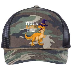 Halloween T Rex Dinosaur Trick Rawr Treat Meaningful Gift Retro Rope Trucker Hat Cap