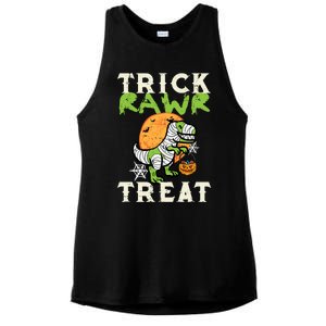 Halloween Trick Rawr Treat Dino Trex Costume Cool Gift Ladies PosiCharge Tri-Blend Wicking Tank