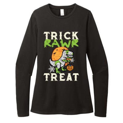 Halloween Trick Rawr Treat Dino Trex Costume Cool Gift Womens CVC Long Sleeve Shirt