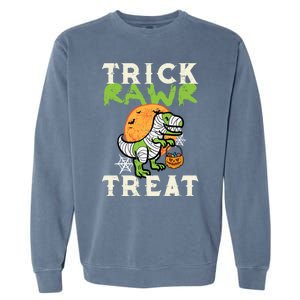 Halloween Trick Rawr Treat Dino Trex Costume Cool Gift Garment-Dyed Sweatshirt