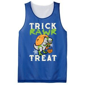 Halloween Trick Rawr Treat Dino Trex Costume Cool Gift Mesh Reversible Basketball Jersey Tank