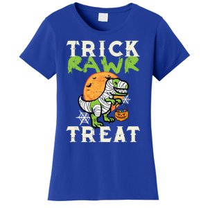 Halloween Trick Rawr Treat Dino Trex Costume Cool Gift Women's T-Shirt