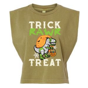 Halloween Trick Rawr Treat Dino Trex Costume Cool Gift Garment-Dyed Women's Muscle Tee