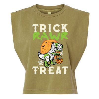 Halloween Trick Rawr Treat Dino Trex Costume Cool Gift Garment-Dyed Women's Muscle Tee