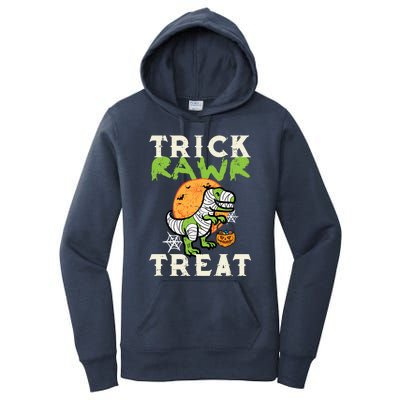 Halloween Trick Rawr Treat Dino Trex Costume Cool Gift Women's Pullover Hoodie