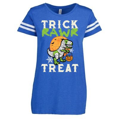 Halloween Trick Rawr Treat Dino Trex Costume Cool Gift Enza Ladies Jersey Football T-Shirt