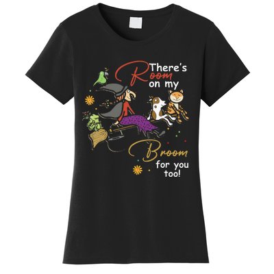 Halloween ThereS Room On My Broom For You Too Teacher Women's T-Shirt