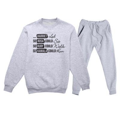 Harriet Tubman Rosa Parks Ruby Bridges Kamala Harris Premium Crewneck Sweatsuit Set