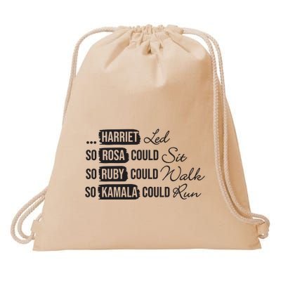 Harriet Tubman Rosa Parks Ruby Bridges Kamala Harris Drawstring Bag
