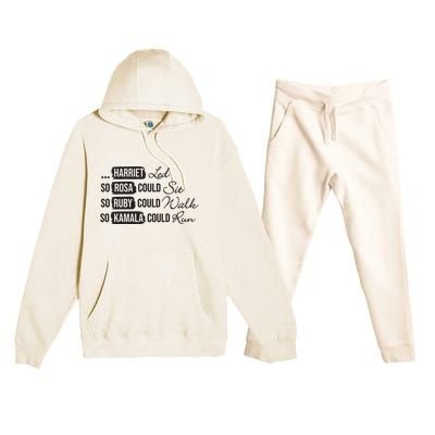 Harriet Tubman Rosa Parks Ruby Bridges Kamala Harris Premium Hooded Sweatsuit Set