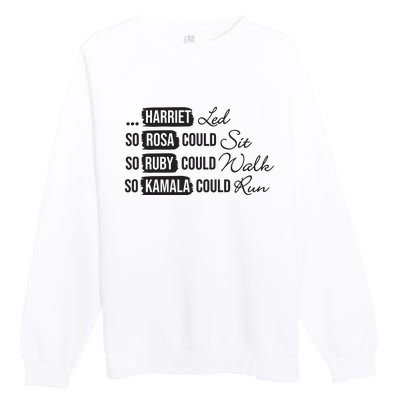 Harriet Tubman Rosa Parks Ruby Bridges Kamala Harris Premium Crewneck Sweatshirt