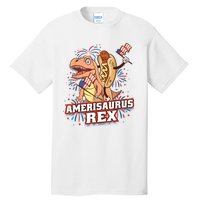 Hotdog T Rex Dinosaur 4th Of July Amerisaurus Funny Gifts Tall T-Shirt