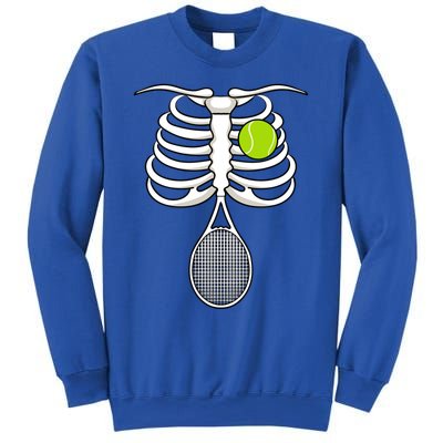 Halloween Tennis Racket Ball Game Sport Skeleton Cool Gift Sweatshirt