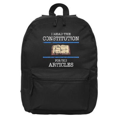 History Teachers Read The Constitution Distressed 16 in Basic Backpack