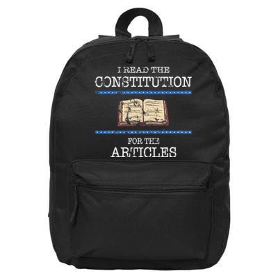 History Teachers Read The Constitution Distressed 16 in Basic Backpack